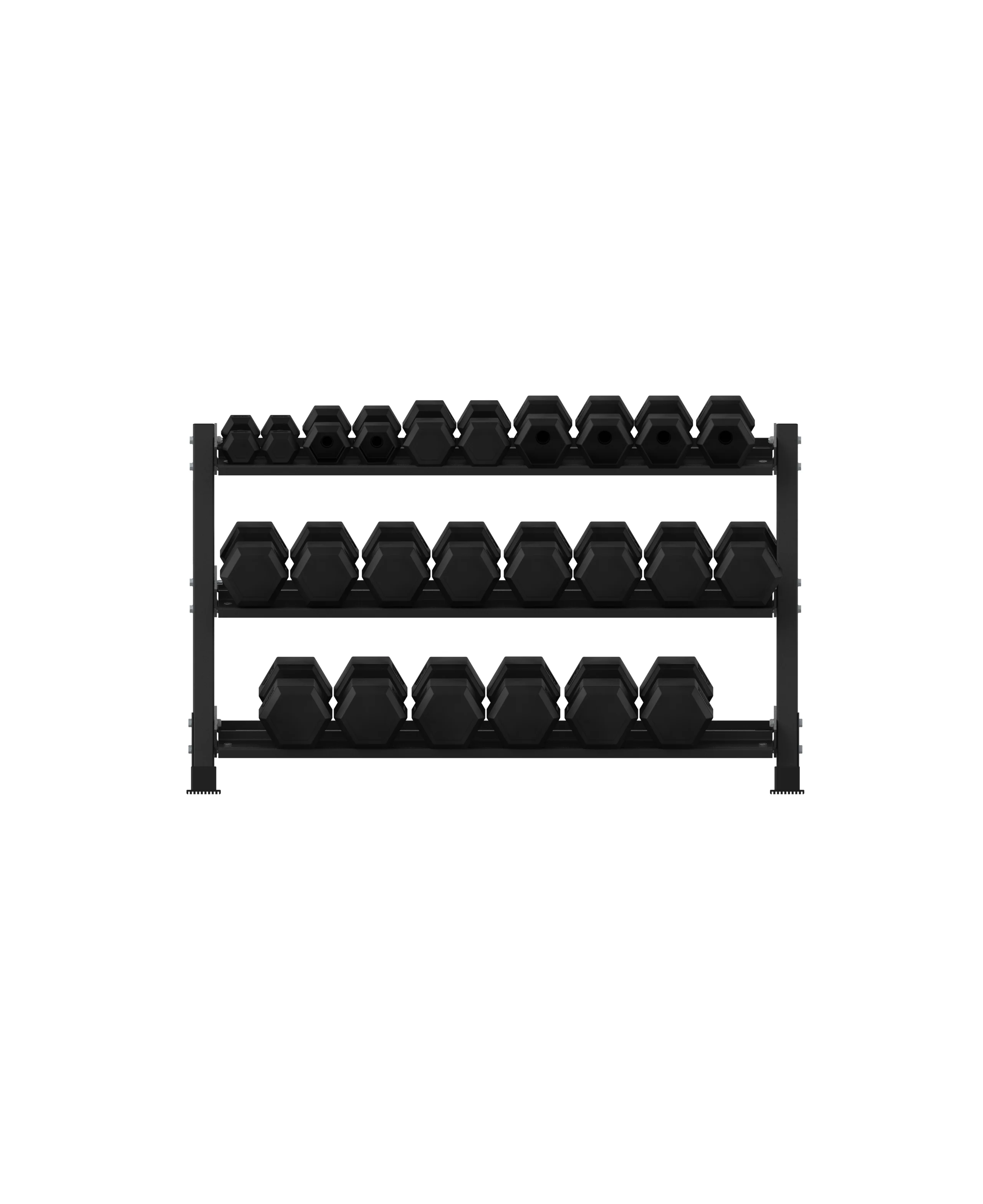 Bulldog Gear - Hex Dumbbells 1.0 Set + Garage Gym Storage System Bundle - Image 3