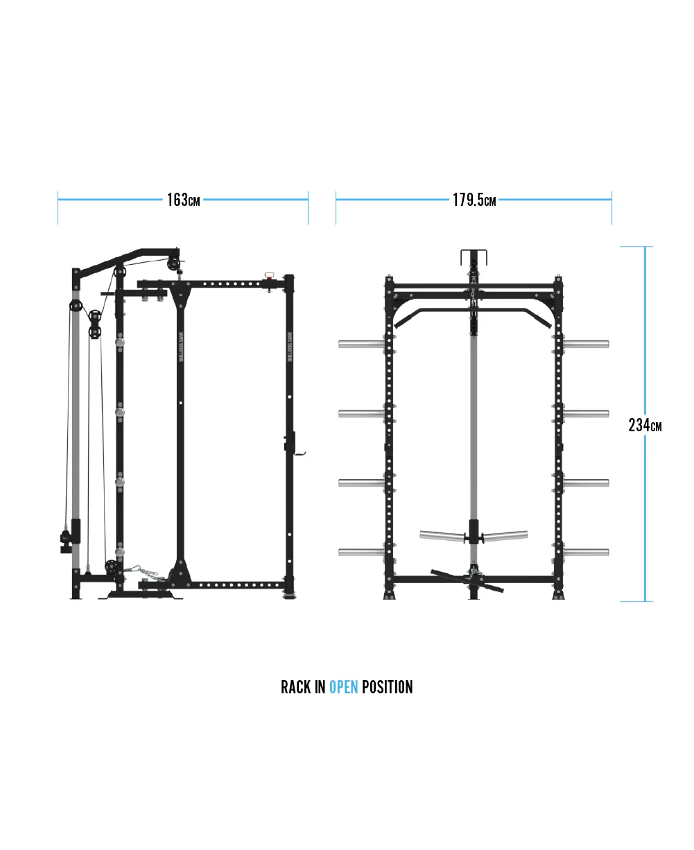 Bulldog Gear - Home Gym Series - Freestanding Folding Power Rack With Pull Up Bar - Image 4