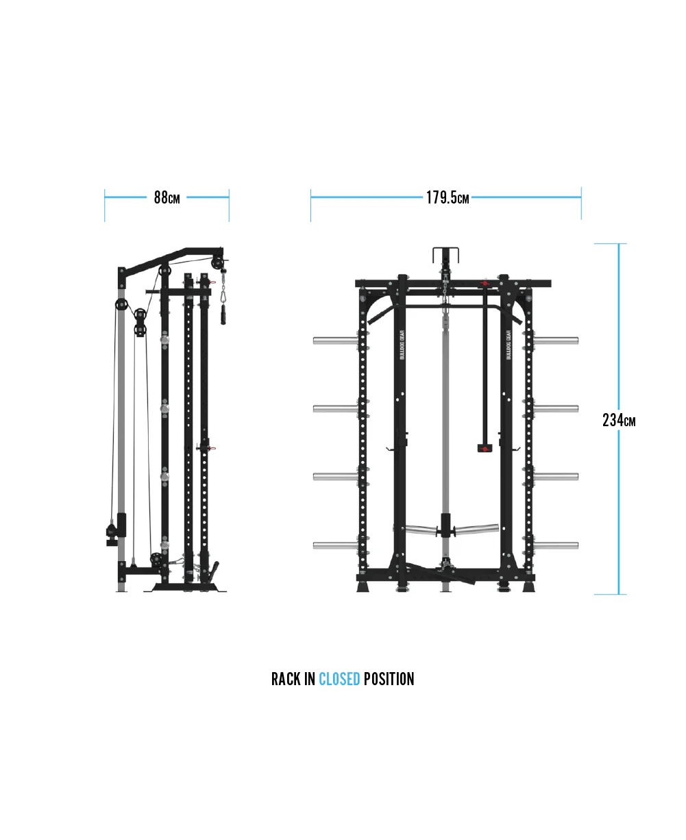 Bulldog Gear - Home Gym Series - Freestanding Folding Power Rack With Pull Up Bar - Image 5