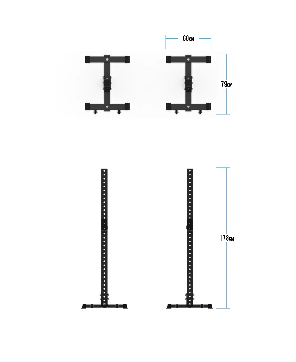 Bulldog Gear - MLSR-IND 1.8m Independent Squat Stands - Image 4