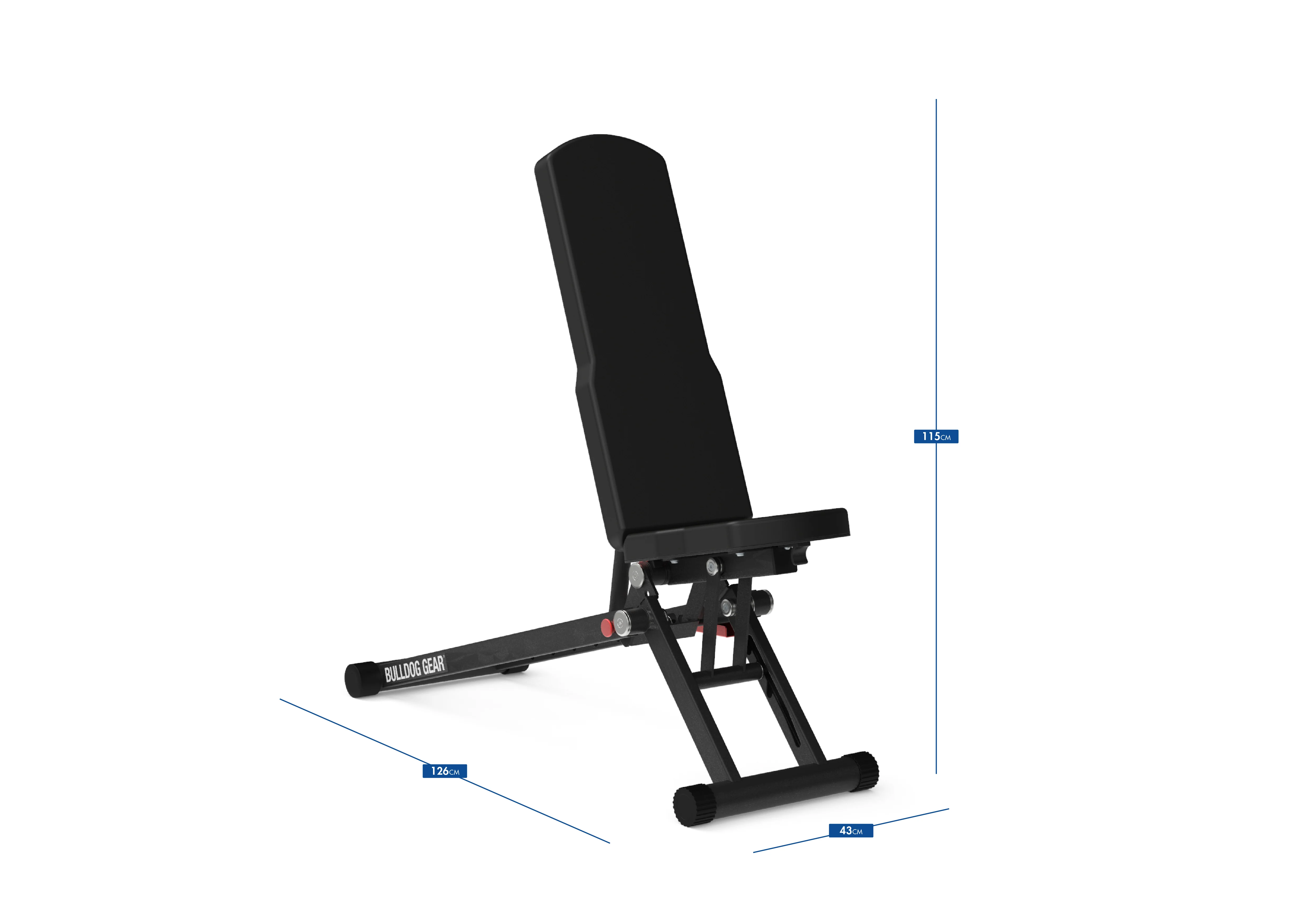 CLEARANCE - Bulldog Gear - Zero - Fold Flat Adjustable Weight Bench - Image 3
