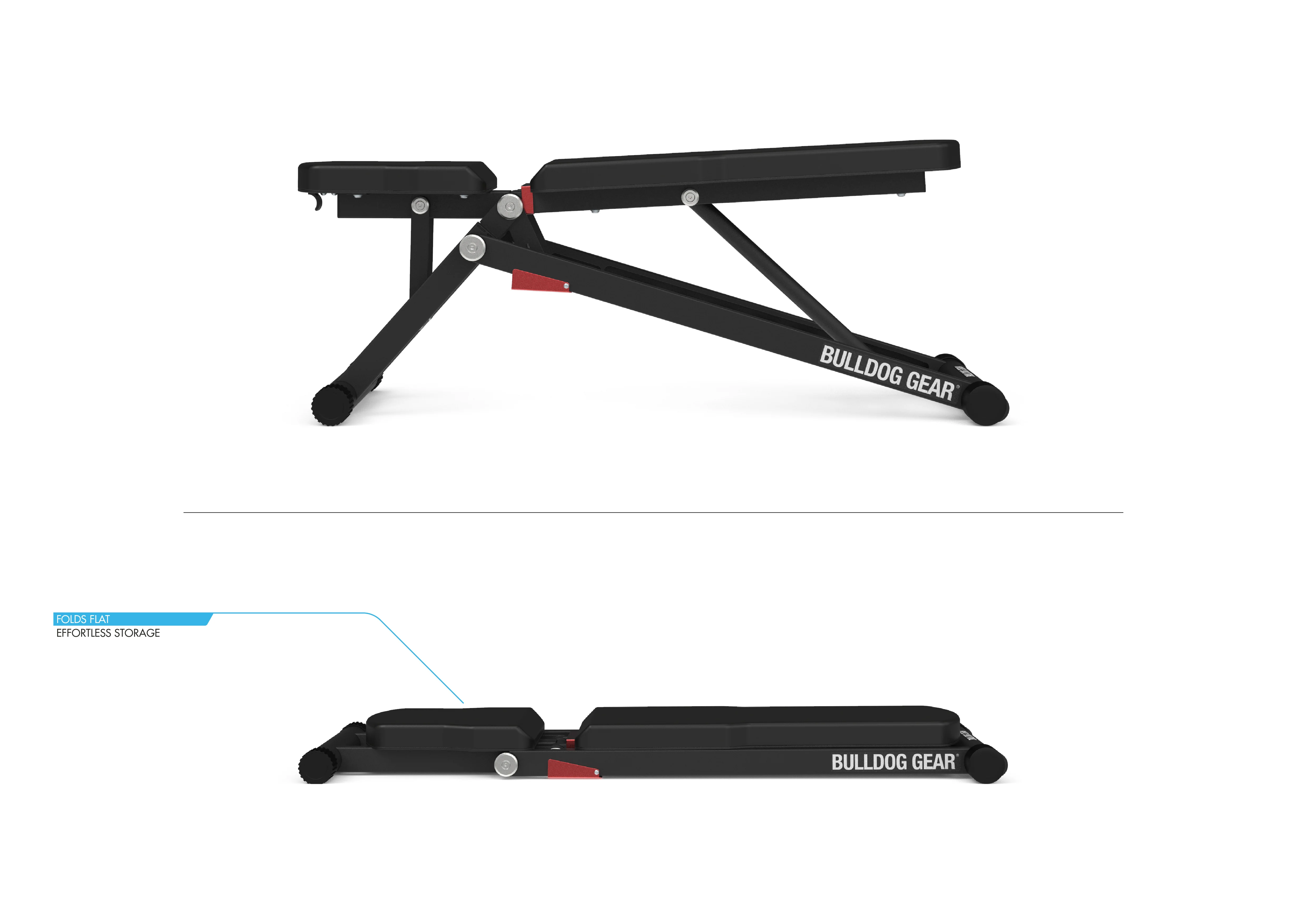 Bulldog Gear - Zero Plus - Fold Flat Adjustable Weight Bench - Image 7