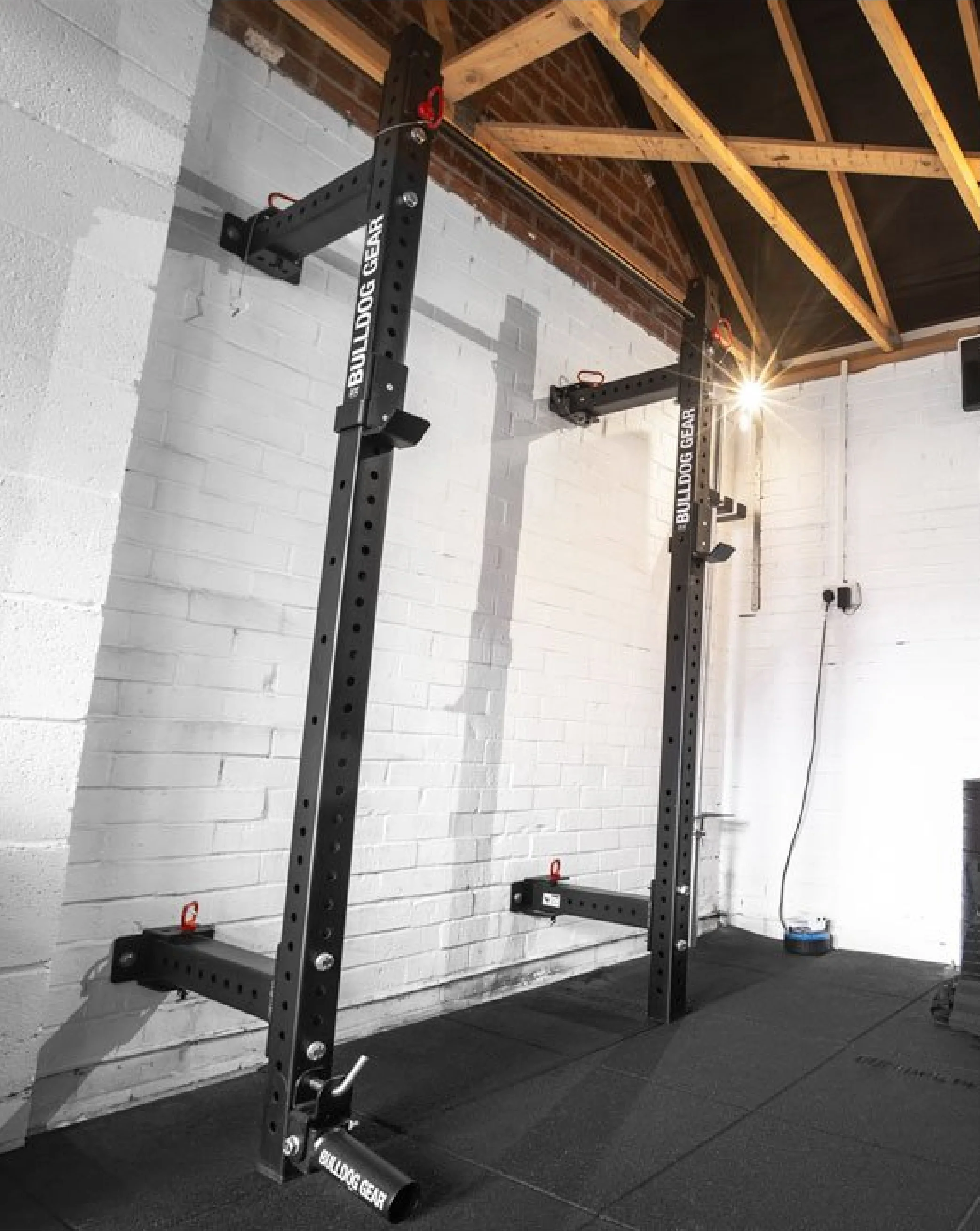 Bulldog Gear - MLWM - Black Wall Mounted Folding Rack With Adjustable Pull Up Bar - Image 14