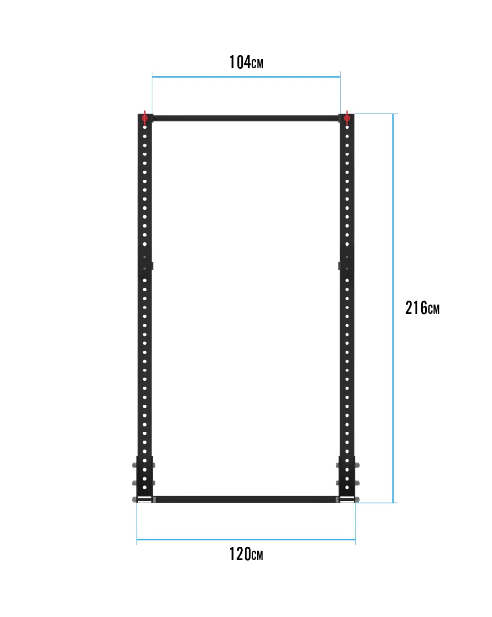 Bulldog Gear - MLSR2 - 2.16m Squat Rack With Adjustable Pull Up Bar - Image 4