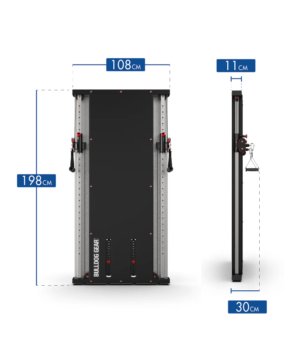 PRE ORDER: DISPATCH W/C 1st JUNE - Bulldog Gear - Zero 2 PLUS Dual Adjustable Cable Pulley Machine x 2 60kg Stacks - Image 5